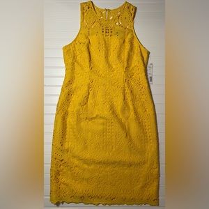 NWT Antonio Melani size 12 yellow cocktail/event/vacation dress. Never worn.